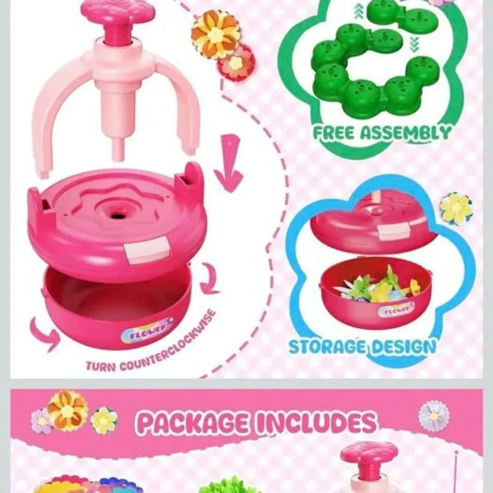 Fabric Flower Bouquets Toys, DIY Flower Making Kit for Kids Brand New
